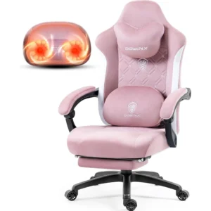 Heated Massage Lumbar Support Gaming Chair,