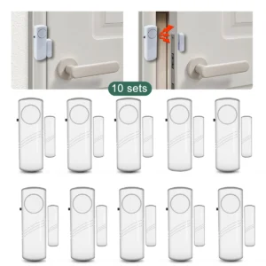5pcs/10pcs Wireless Door Window Sensor Alarm 95db Anti-theft 433mhz Door Contact Detector Magnetic for Home Security Protection