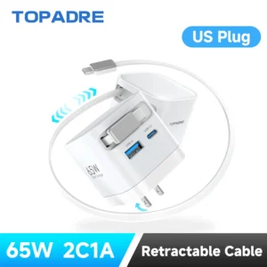 Fast Charger with Retractable Cable