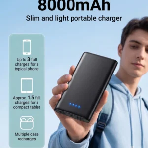 Pocket Travel Power Bank 8000mAh - Thumbnail Image 2