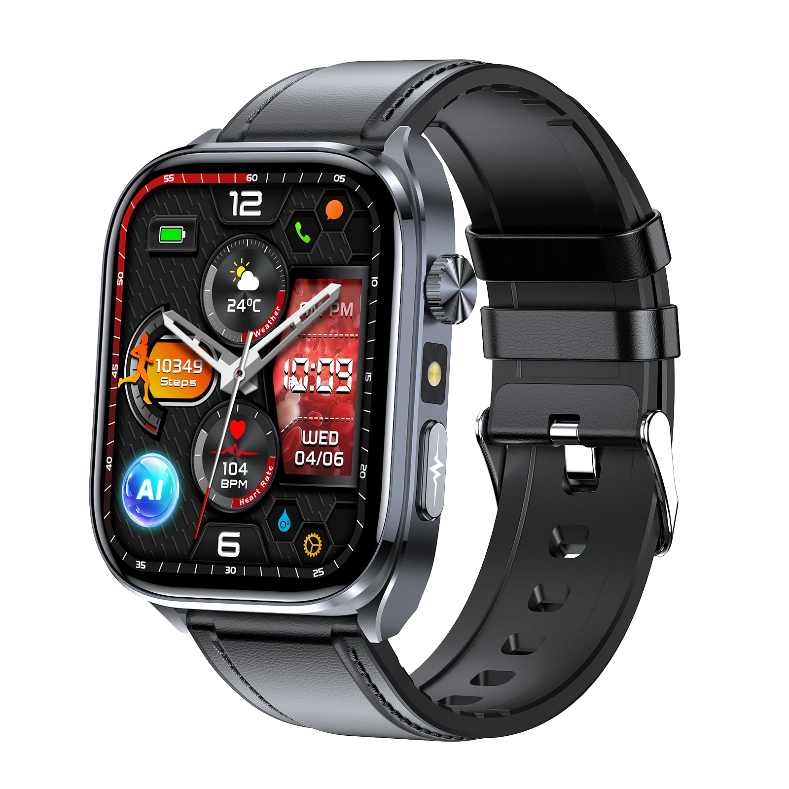 AI Smart Watch ECG Heart Health Analysis Blood Lipid & Pressure Monitoring BT Call Feature Health Fitness Tracker Flashlight - Image 12